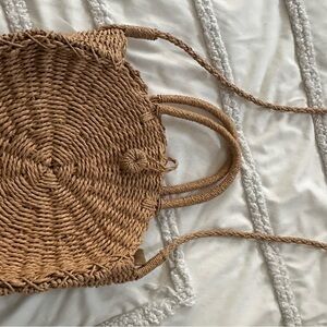 Woven Tan Tote Bag